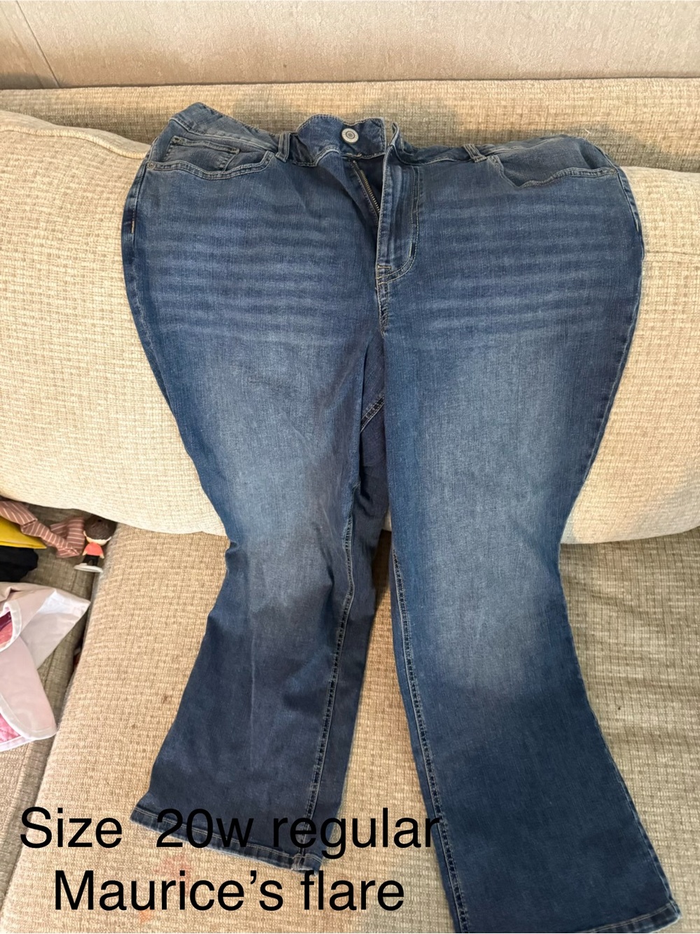 Maurices Dark Blue Flare Jeans - Women